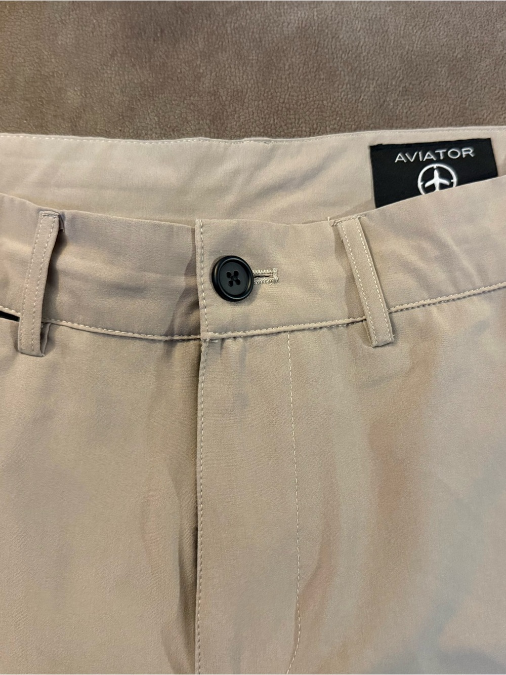 Aviator Khaki Performance Shorts Travel Shorts - Picture 3 of 6